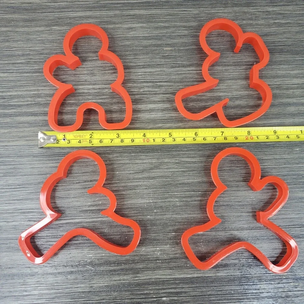 New -  Ninja Gingerbread Man Men Karate Kid Cookie Cutters - Set Of 4, Red